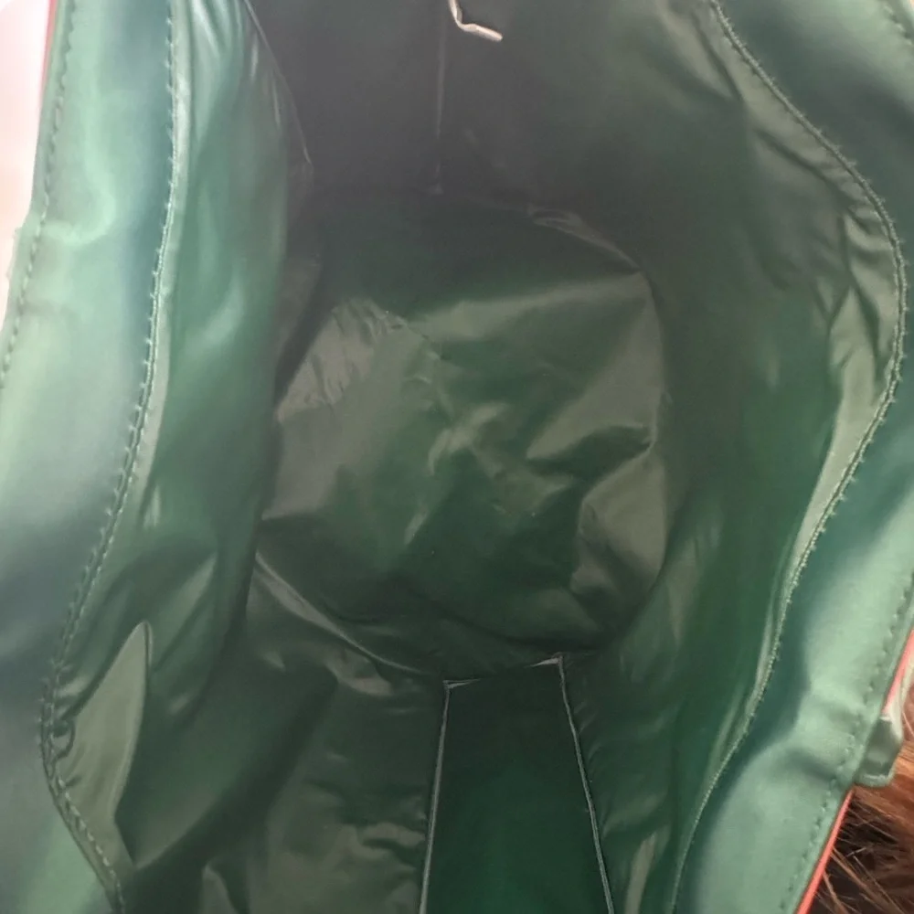 Clinique Green and Orange makeup Bag